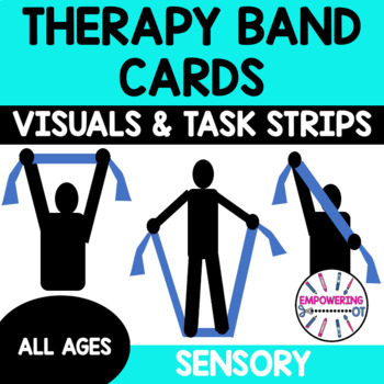 Preview of Resistance band / Therapy band exercises for sensory, strength! OT SPED PT