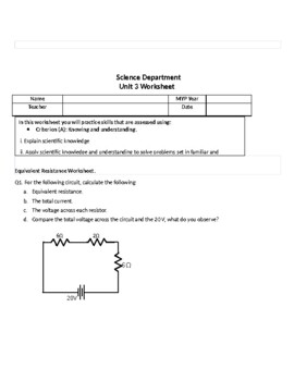 Preview of Resistors in Parallel and Series