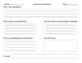 Resolución de problemas matemáticos organizador gráfico