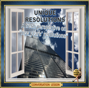 Preview of Resolutions - make them different this year!  - ESL adult  conversation lesson