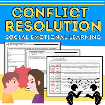 Preview of Resolving Conflict Packet {Social Emotional Learning or Morning Meeting}