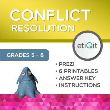 Preview of Conflict Resolution Middle School Mini-Unit | Prezi & Printable Activities