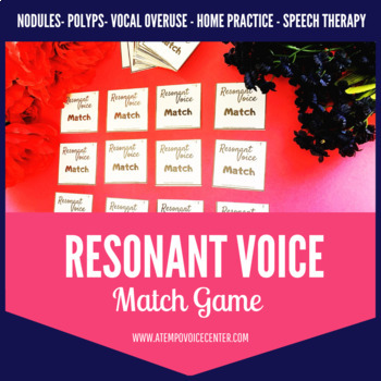 Preview of Resonant Voice Therapy Match Game for Speech Therapy