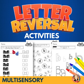 Preview of Letter Reversal Resource Binder of Activities b d p q g