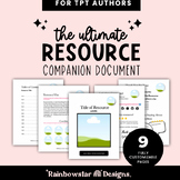 Resource Companion Document for TPT Sellers and Teacherpreneurs