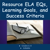 Resource English Essential Questions, Learning Goals, and 