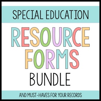 Preview of Resource Forms and More Must-Haves for Student Files