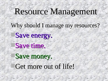 Preview of Resource Management PowerPoint