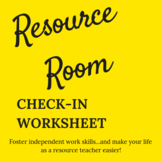 Resource Room Check In Sheet for Special Educators