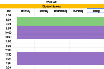 Preview of Resource Schedule