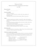 Resource / Special Education Referral Procedures for Staff