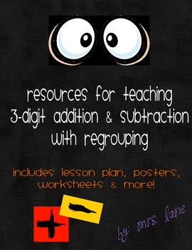 Preview of Resources For Teaching 3-Digit Addition & Subtraction With Regrouping