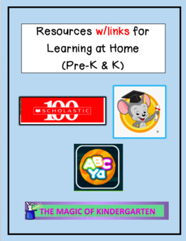 Preview of Resources for Learning at Home (Pre-K & K)