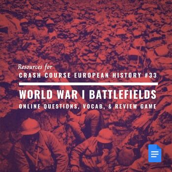 Preview of Resources for World War I Battlefields Crash Course European History #33