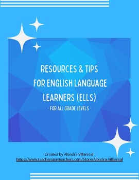Preview of Resources & tips  For English Language Learners (ELLs)