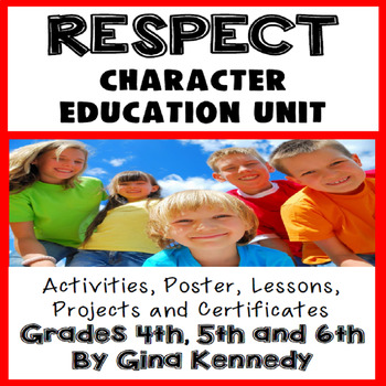 Preview of Respect Character Education Unit,No-Prep Lessons, Activities and Projects