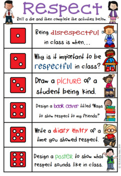 respect activities first day of school activities back to school