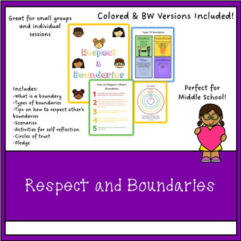 Preview of Respect and Boundaries, 8th, Social Emotional Learning, Interactive, Workbooks
