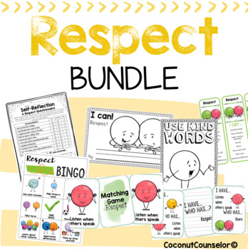 Preview of Respect Bundle | Worksheets, Games, Activities | Character Counts