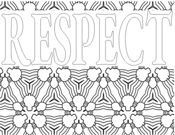 Preview of Respect Coloring Page