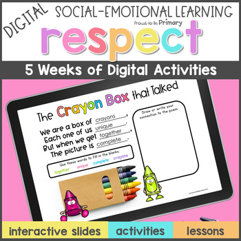 Preview of Respect & Gratitude DIGITAL Lessons & Activities - Social Skills - Google Seesaw