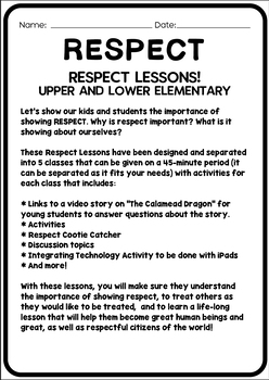 Respect Lessons For Life - Activities, Video, Reflections and More!
