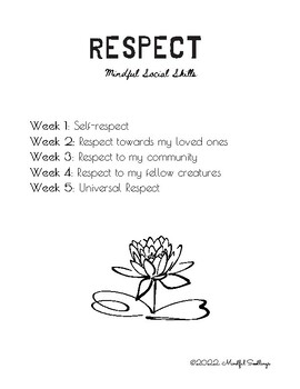 Preview of Respect Mindful Social Skill