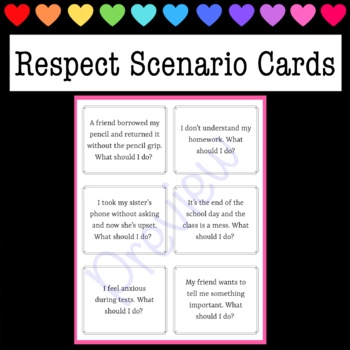 Preview of Respect Scenario Prompts - Conversation Cards
