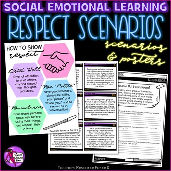 Preview of Respect Scenarios and Posters for Social Emotional Learning