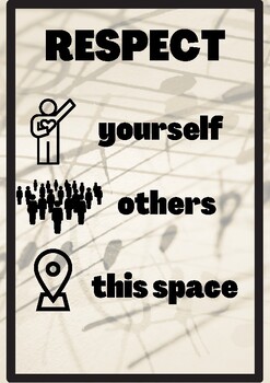 Preview of Respect Self, Others, This Space Poster (ART) Rules