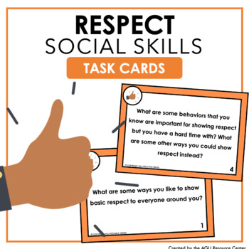 Preview of Respect | Social Skills Activities | Scenario Task Cards
