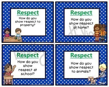 Respect Activity: Respect Task Cards / Question Cards by Penelope's