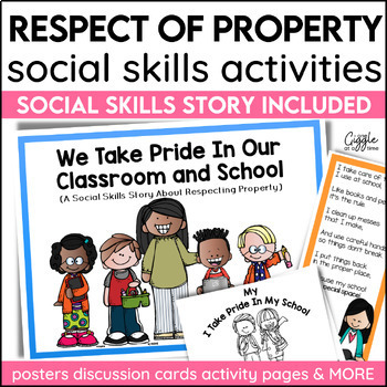 Preview of Respecting Property Social Skills Story & Activities Reviewing Expectations