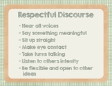 Respectful Discourse Sentence Starters Posters