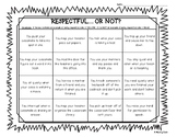 Respectful...Or Not? Color Sorting Worksheet - Citizenship