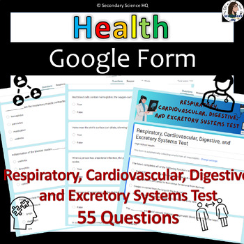 Preview of Respiratory, Cardiovascular, Digestive, and Excretory Systems TEST | Health