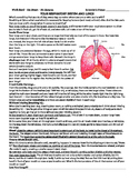 Respiratory System Reading Comprehension