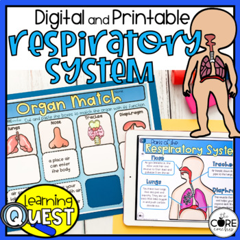 Preview of Respiratory System Independent Work- Human Body Print & Digital Activities