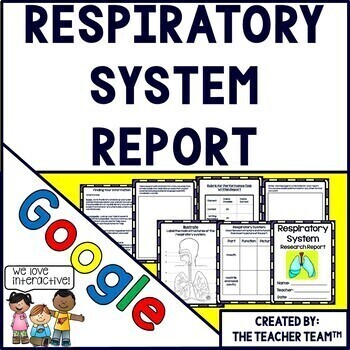 Preview of Respiratory System Report | Google Classroom | Google Slides