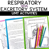 Respiratory System Excretory System Unit Activities