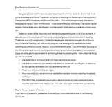 Response to Intervention Parent Letters