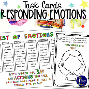 Preview of Responding Emotions Task Cards