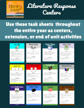 Preview of Responding to Literature / Response to Literature Task Sheet Activities/Template