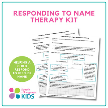 Preview of Responding to Name | Therapy Toolkit for Helping a Child Respond to His/Her Name