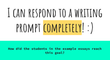 Preview of Responding to a Writing Prompt Slide Presentation TCAP Prep 3rd Grade