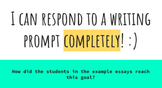Responding to a Writing Prompt Slide Presentation TCAP Pre