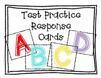 Preview of Response Cards for Multiple Choice Test Practice