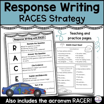 Response Writing with RACES Strategy - FREEBIE