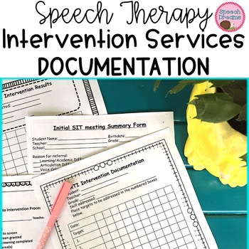 Preview of Response to Early Intervention Forms for the Speech Pathologist | Teacher Parent