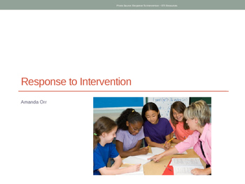 Preview of Response to Intervention PowerPoint for Teachers